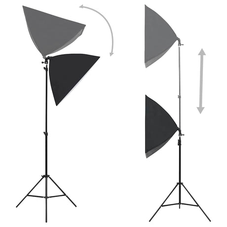 VidaXL Fotostudio-Set mit Softbox-Lichtern und Hintergrund