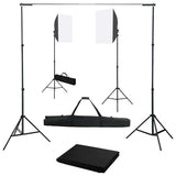 VidaXL Fotostudio-Set mit Softbox-Lichtern und Hintergrund