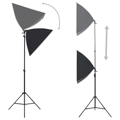 VidaXL Fotostudio-Set mit Softbox-Lichtern und Hintergrund