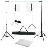 VidaXL Fotostudio-Set mit Softbox-Lichtern und Hintergrund