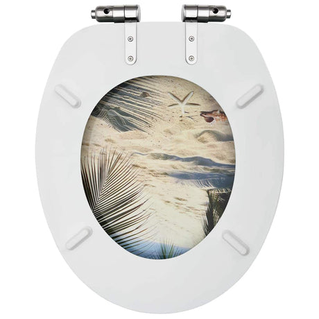 Vidaxl Toilettensitz mit weicher Deckelstrand MDF