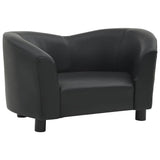 Vidaxl Hundebank 67x41x39 cm künstliches Leder schwarz