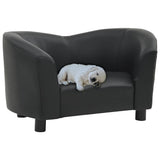 Vidaxl Hundebank 67x41x39 cm künstliches Leder schwarz