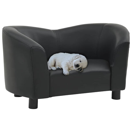 Vidaxl Hundebank 67x41x39 cm künstliches Leder schwarz