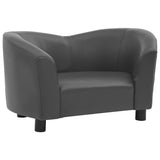 Vidaxxl Hundesofa 67x41x39 cm Kunstleder grau
