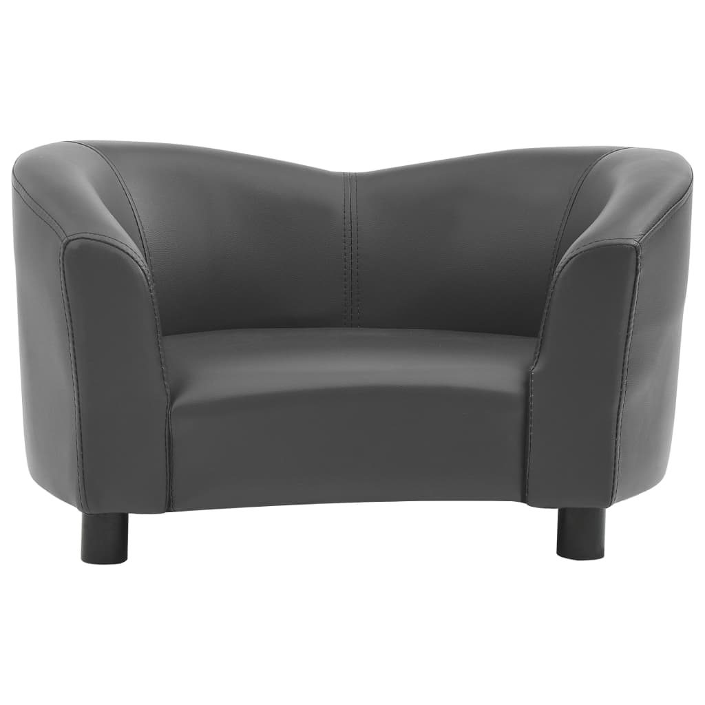Vidaxxl Hundesofa 67x41x39 cm Kunstleder grau