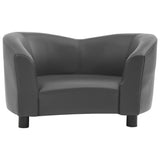 Vidaxxl Hundesofa 67x41x39 cm Kunstleder grau