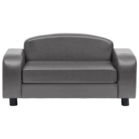 Vidaxl Hundebank 80x50x40 cm künstliches Ledergrau grau