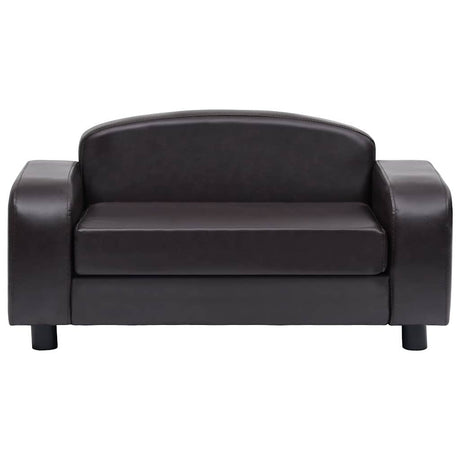Vidaxl Hundebank 80x50x40 cm künstliches Lederbraun