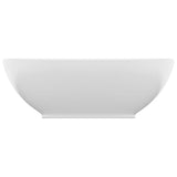 VIDAXL WASHBAIN OVAL 40x33 cm Keramikmatte Weiß