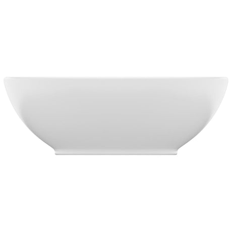VIDAXL WASHBAIN OVAL 40x33 cm Keramikmatte Weiß
