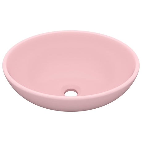 VIDAXL WASHBAIN OVAL 40x33 cm Keramik Sole Pink