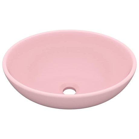 VIDAXL WASHBAIN OVAL 40x33 cm Keramik Sole Pink