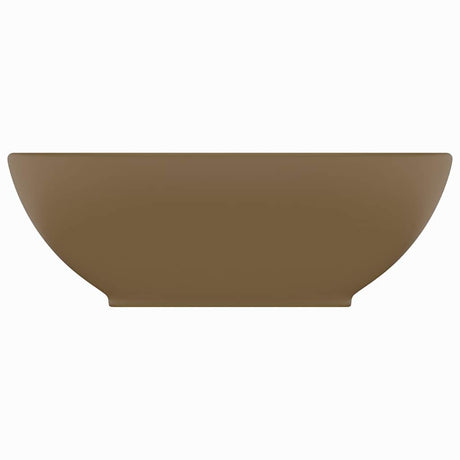VIDAXL WASHBAIN OVAL 40x33 cm Keramikmattencreme