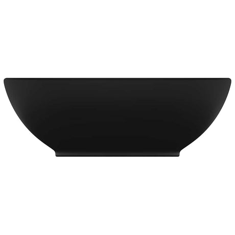 VIDAXL WASHBAIN OVAL 40x33 cm Keramikmattschwarz