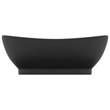 VIDAXL WASHBAIN mit Landung Oval 58,5 x 39 cm Keramikmattschwarz