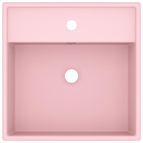 VIDAXL WASHBAIN mit Landesquadrat 41 x 41 cm Keramik Sole Pink