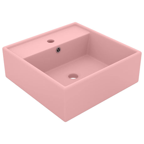 VIDAXL WASHBAIN mit Landesquadrat 41 x 41 cm Keramik Sole Pink