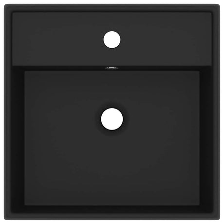 VIDAXL WASHBAIN mit Landesquadrat 41 x 41 cm Keramikmattschwarz