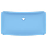 VIDAXL WASHBAIN RETTANGULAR 71 x 38 cm Keramik Matt Hell Blau