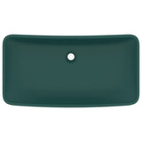 VIDAXL WASHBAIN RETTANGULAR 71 x 38 cm Keramikmatte dunkelgrün