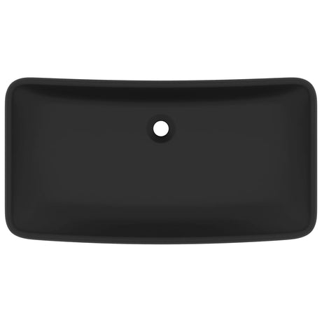 VIDAXL WASHBAIN RETTANGULAR 71 x 38 cm Keramikmattschwarz