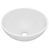 Vidaxl Washbeasin rund 32,5 x 14 cm Keramikmatte Weiß