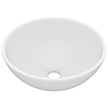 Vidaxl Washbeasin rund 32,5 x 14 cm Keramikmatte Weiß
