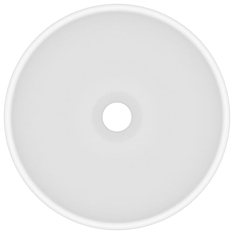 Vidaxl Washbeasin rund 32,5 x 14 cm Keramikmatte Weiß