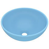 Vidaxl Washbeasin rund 32,5 x 14 cm Keramik Matt Hellblau