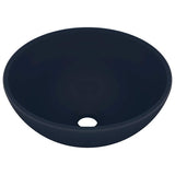 Vidaxl Washbeasin rund 32,5 x 14 cm Keramikmatte dunkelblau
