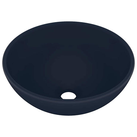 Vidaxl Washbeasin rund 32,5 x 14 cm Keramikmatte dunkelblau