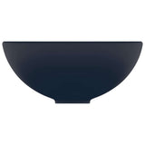 Vidaxl Washbeasin rund 32,5 x 14 cm Keramikmatte dunkelblau