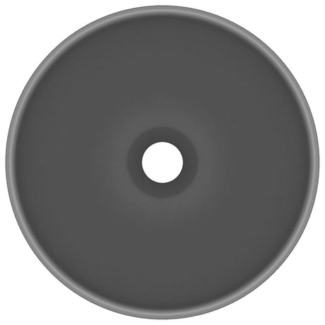 Vidaxl Washbeasin rund 32,5 x 14 cm Keramikmatte dunkelgrau