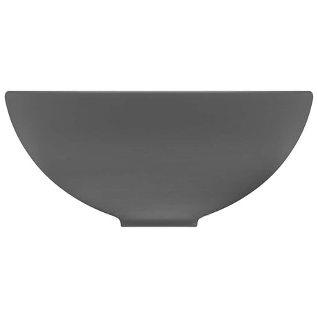 Vidaxl Washbeasin rund 32,5 x 14 cm Keramikmatte dunkelgrau