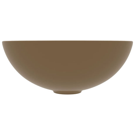 Vidaxl Washbeer rund Keramikmatcream