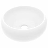 VIDAXL WASHBAIN Um 40x15 cm Keramikmatte weiß