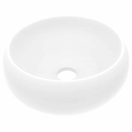 VIDAXL WASHBAIN Um 40x15 cm Keramikmatte weiß