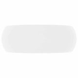 VIDAXL WASHBAIN Um 40x15 cm Keramikmatte weiß
