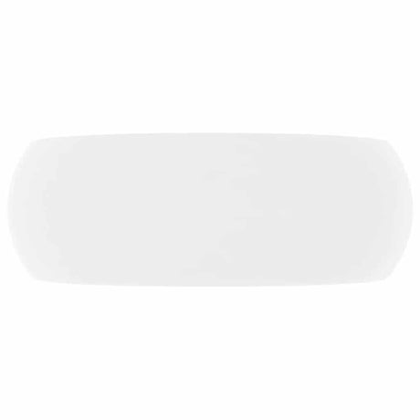 VIDAXL WASHBAIN Um 40x15 cm Keramikmatte weiß
