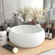 VIDAXL WASHBAIN Um 40x15 cm Keramikmatte weiß