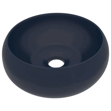 Vidaxx Waschbecken rund 40x15 cm Keramik matt dunkelblau