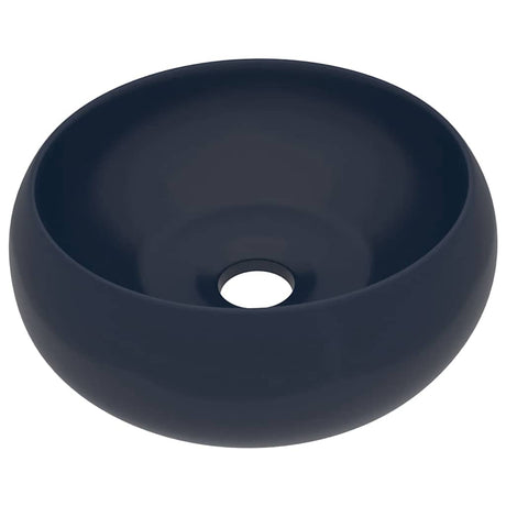 Vidaxx Waschbecken rund 40x15 cm Keramik matt dunkelblau