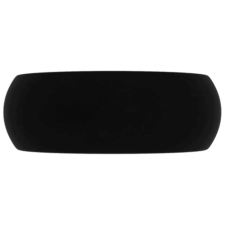 VIDAXL WASHBAIN Rund 40x15 cm Keramikmattschwarz