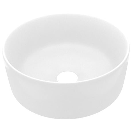 VIDAXL WASHBAIN Um 40x15 cm Keramikmatte weiß