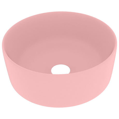 Vidaxx Waschbecken rund 40x15 cm Keramik matt rosa