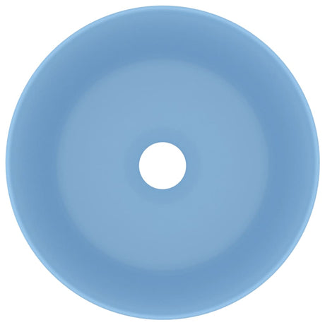 Vidaxl Washbeasin rund 40x15 cm Keramik Matt hellblau