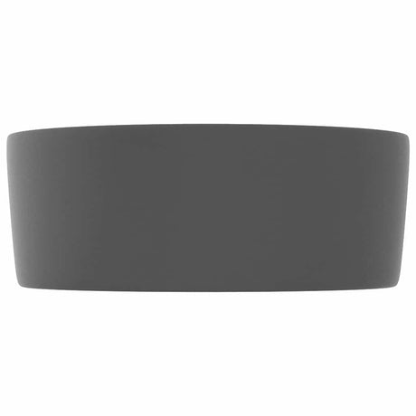 Vidaxl Washbeasin rund 40x15 cm Keramikmatte dunkelgrau