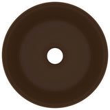 Vidaxl Washbeasin rund 40x15 cm Keramik Matt Dunkelbraun