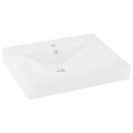 Vidaxx Waschbecken mit Hahnloch 60x46 cm Keramik mattweiß